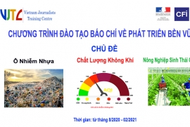 Tuyển học viên tham gia khoá đào tạo báo chí: Chất lượng không khí, Ô nhiễm nhựa và Nông nghiệp sinh thái ở Việt Nam ( Đợt 2/2020 )